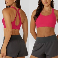 Nouvel Arrivage Soutiens-gorge de Sport Sans Bretelles à Fort Maintien pour Femme, Bretelles Croisées, Spandex/Nylon, Fitness, Course, Gym, Yoga, Maille Frontale