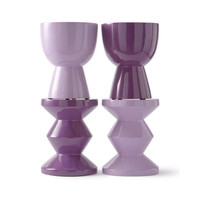 Luxueux brillant appel inspiré de la nature élégance orientale finition laquée de haute qualité tabouret laqué violet Zic zac