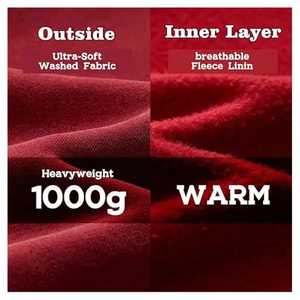 Sweat-shirt à capuche lourd : sweats à capuche vintage surdimensionnés pour femmes, hommes et couples - Product Image 5