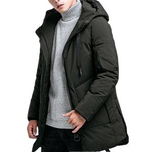 Parka matelassée en toile enduite résistante à capuche pour homme, veste d'hiver avec fabrication en gros personnalisée - Product Image 5