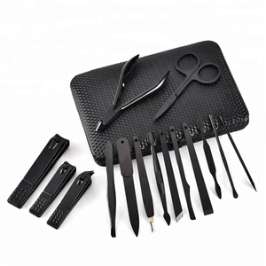 Haute qualité 15 pièces multifonctionnel en acier inoxydable outils de soin des ongles comprend des ciseaux tondeuses sûr PU Salon manucure ensemble cuticule - Product Image 5