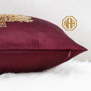 ปลอกหมอนอิงประดับต้นคริสต์มาสสีแดงเข้มปลอกหมอนอิงลูกปัดสีทองสีขาวปลอกหมอนสำหรับเทศกาลขายส่งจากโรงงานโดยตรง - Product Image 2