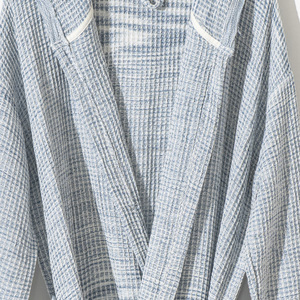 Peignoir 100% coton unisexe fabriqué en Turquie tissu respirant léger séchage rapide été toute l'année vêtements de nuit vêtements de salon - Product Image 4