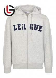 Amrecian League Style 100% Cotton Fleece Hoodie for Men Winter Warm Unlined Comfortable Knitted Sweatshirt Plus Size Customized - Product Image 2