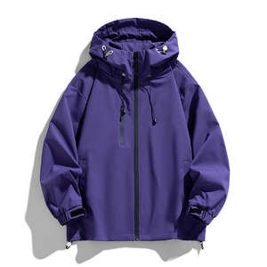 Blouson d'hiver pour homme, coupe-vent d'extérieur, tissu tricoté lavé, unisexe, robuste et confortable, logo personnalisé, vente en gros - Product Image 2