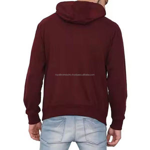 เสื้อฮู้ดดี้และเสื้อสเวตเชิ้ตผู้ชายคุณภาพสูงสำหรับฤดูหนาว - ผ้าฝ้าย 100% ย้อมสีพื้น สไตล์สตรีทแวร์ - Product Image 2