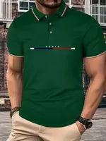 Polo à motif d'été pour hommes, polo décontracté pour hommes.