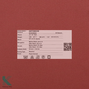 ผ้า97% ยืดผ้าฝ้ายแบบพรีเมียมผ้าลายทแยง3% สแปนเด็กซ์สำหรับกางเกงชิโนกางเกงขาสั้นและกางเกงขายาว - Product Image 3