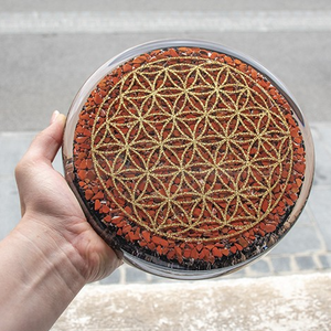 Posavasos de orgonita de cristal natural, la última rebanada de orgonita a la venta, posavasos de ágata de la mejor calidad al por mayor - Product Image 2