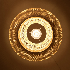 Handmade Modern & Antique Bamboo Lampshade Round Pendant <b>Light</b> with <b>Rattan</b> <b>Shade</b> for Home Decor Wholesales - Product Image 4