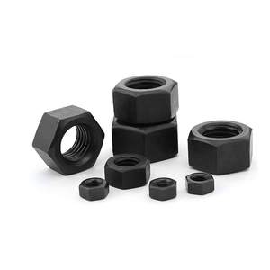 ISO 4032 Clase 8,8 Tuerca hexagonal de óxido negro con acabado Chapado en zinc Tuerca de bloqueo de hardware grueso métrico de acero al carbono Estándar DIN934 - Product Image 5