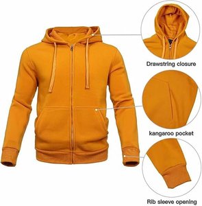 Survêtement à capuche pour homme Survêtements en molleton à fermeture éclair intégrale Ensemble de jogging décontracté Vêtements de sport d'extérieur - Product Image 4