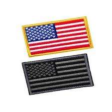 Insignes USA brodés drapeau américain Patch main droite inversé tactique broderie tissu tissé pour vêtements utiliser résine plastique - Product Image 6