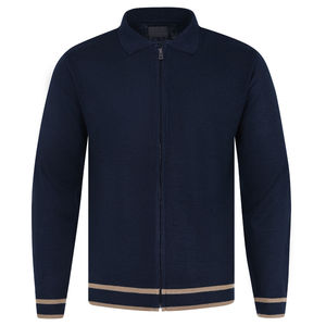 Pull-over uni à fermeture éclair pour hommes, motif uni, respirant, anti-rides, logo, pour l'hiver, personnalisable - Product Image 1