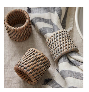 แหวนผ้าเช็ดปากหวายสานที่สง่างามแหวนผ้าเช็ดปากสำหรับงานเลี้ยงอาหารค่ำ - Product Image 1