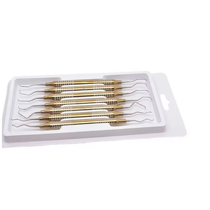 Kit de Curetas Dentales Gracey, Instrumentos Profesionales de Acero Inoxidable para Limpieza Dental, 7 Piezas, para Escalar y Planar Raíces - Product Image 4