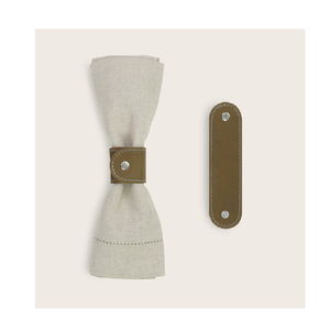 Servilletas de mesa de diseño natural Accesorios Servilletero de cuero ecológico para color negro al mejor precio color natural - Product Image 6