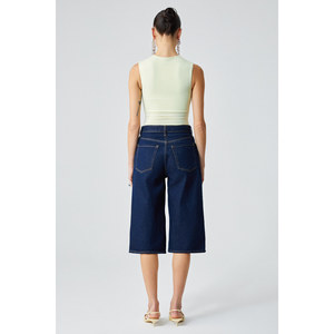 ETHIQUET CANISA Kadın Slim Fit Kolsuz Yuvarlak Yaka Düz Renk Atlet - Product Image 5