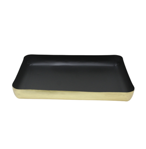 Design classique Table Top Serveur Vaisselle Fer Plateau Carré Bronze Couleur Plat Assiette Pour Servir La Nourriture Vaisselle À La Main Personnalisé - Product Image 2