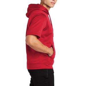 Crew Neck 180ct <b>Zip</b> Solid Mens Hoodies and Sweatshirts Men's Active Casual Cotton Pullover Hoodie Summer Short Sleeves Hooded - Product Image 6