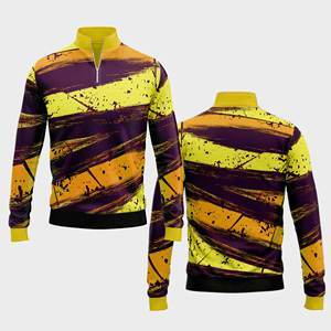 Vêtements de sport modernes personnalisés à fermeture éclair quart hommes femmes jeunes pull d'équipe à séchage rapide - Product Image 6