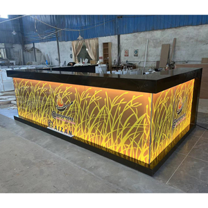 Tùy Chỉnh Hiện Đại Thanh Sang Trọng Với LED Ánh Sáng Câu Lạc Bộ Quầy <span class=keywords><strong>Bar</strong></span> Khách Sạn Phòng Chờ Thương Mại Quán Cà Phê Quán Cà Phê Quán Cà Phê Quầy <span class=keywords><strong>Bar</strong></span> - Product Image 3