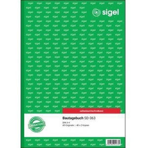 SIGEL DIN <b>A4</b> 3 X 40 Sheets Construction <b>Diary</b>-100% Recyclable - Product Image 1
