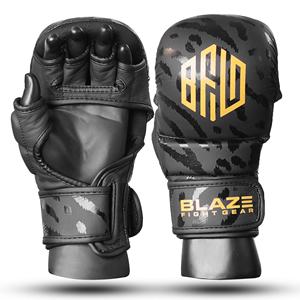 Gants de MMA noirs mats pour l'entraînement de boxe Gants UFC OEM MMA Gants de sparring Sac de frappe Arts martiaux Équipement de kickboxing - Product Image 2