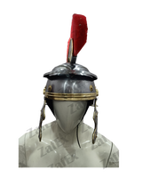 Casque de Centurion Médiéval en Acier Doux, Casque Romain avec Plume Rouge, Collection d'Armure de Chevalier pour Cosplay, Décoration Maison et Bureau