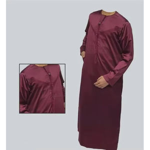 Vente chaude Hommes Style Omani Thobe Léger Respirant Polyester/Nylon/Coton Couleurs Personnalisées Tailles Musulman Traditionnel - Product Image 1