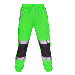 Pantalones de trabajo de poliéster ligeros de alta visibilidad unisex, cinta reflectante personalizada, seguridad impermeable con enfoque deportivo de entretenimiento - Product Image 4