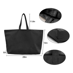 Bolsas de Mano Grandes Reutilizables Promocionales de Algodón 100% con Logotipo Personalizado de Alta Calidad, Diseño Simple y Moderno, Ecológicas, en Oferta - Product Image 2