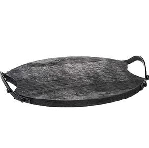 Plateaux en bois en forme de feuille, accessoires de cuisine plateau de service des aliments plateau de Table marron foncé pour servir des collations - Product Image 2