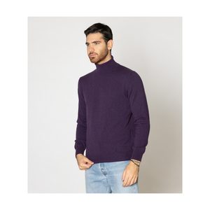 Maglione a collo alto 100% lavorato a maglia in Cashmere per uomo lavorato a mano a maniche lunghe Pullover per l'inverno Made in Italy ODM Supply - Product Image 1