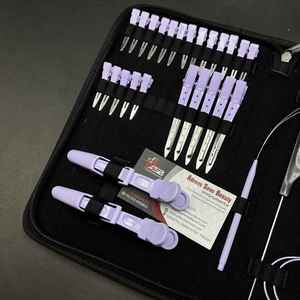 Extensiones de cabello virgen lavanda púrpura con logotipo personalizado Pinzas de metal de cocodrilo y tijeras Herramientas para la integración del cabello humano - Product Image 4