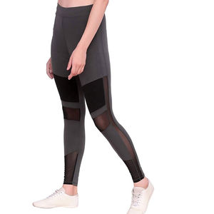 กางเกงโยคะไนลอนเอวสูงสำหรับผู้หญิงกางเกงเลกกิ้งออกกำลังกายฟิตเนสยิมนุ่มลายพื้น - Product Image 4