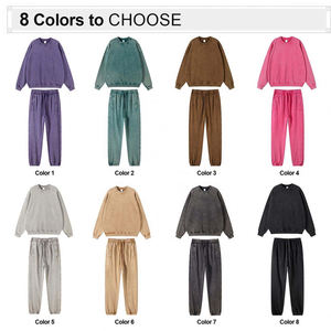 Pantalons de survêtement en molleton français vintage personnalisés, poids lourd, 360 grammes, 100% coton, blanc, délavé à l'acide, usé, streetwear - Product Image 3