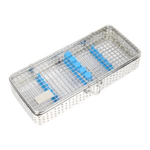 Caja de esterilización de malla de microalambre de alta calidad, bandeja fina de acero inoxidable para instrumentos dentales y quirúrgicos, fuente de alimentación Manual - Product Image 6