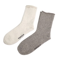 100% chaussettes en laine de mouton mongole naturelle pure hypoallergénique Super doux chaud Logo Compression Slouch naturel blanc gris couleurs