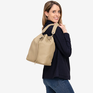 Sac seau élégant en cuir pour femme, imprimé, sac à bandoulière, sac à main avec cordon de serrage pour un usage quotidien et les courses de voyage - Product Image 2