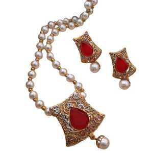 Gran oferta, joyería, collar de Esmeralda, conjunto de collar de pendientes de lujo para mujer para regalos de Festival - Product Image 1