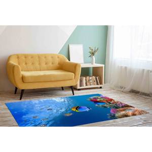 Tapis imprimé Océanique - Vue sur les poissons sous-marins, Tapis de voiture, Tapis d'entrée, Tapis à poils doux - Product Image 2