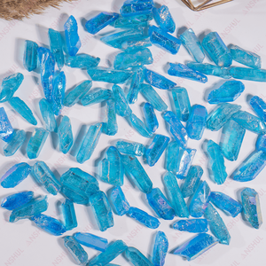Vente en gros de points de quartz bleu aura écologiques de qualité supérieure, polis à la main, cristal naturel de guérison, décoration Feng Shui pour la maison - Product Image 4