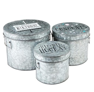 Juego de botes galvanizados de precio más bajo \ 2 Contenedor de almacenamiento de galletas de diseñador de Calidad exclusiva para el hogar Accesorios de cocina - Product Image 4