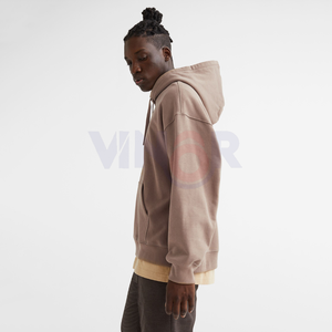 Usine directe en gros 300gsm 80% coton solide coupe régulière classique vierge pull à capuche Logo personnalisé broderie thermique hommes - Product Image 3