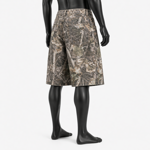 Pantalones Cortos de Verano Vintage, Vaqueros Holgados, Estilo Urbano, Hasta la Rodilla, con Estampado de Camuflaje, OEM - Product Image 5