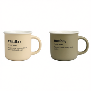 Juego de 2 Tazas de Cerámica Artísticas Color Café Claro - Product Image 2