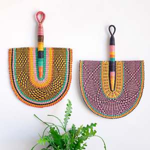 Éventail à main en herbe de mer naturelle, prix le plus bas, tissage d'éventails en herbe de mer, cadeaux promotionnels pour événements - Product Image 3