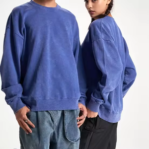 Custom Heavyweight 400G Distressed acid Washed Cropped Hoodie Vintage Men's Windbreaker Hoodies sudadera - Product Image 2