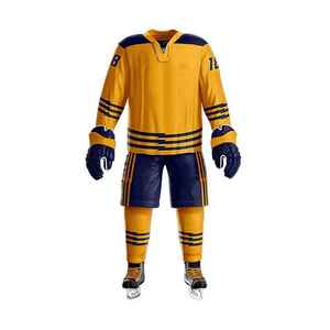 Uniforme de hockey personalizado diseñado con patrones elegantes, tela cómoda y transpirable y control de la humedad. - Product Image 1